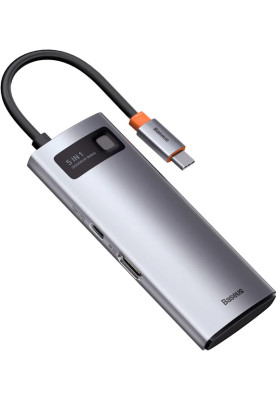 USB HUB Baseus Metal Gleam Series 5in1 USB-C to 3USB 3.0 (CAHUB-CX0G) gray