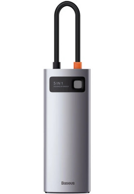 USB HUB Baseus Metal Gleam Series 5in1 USB-C to 3USB 3.0 (CAHUB-CX0G) gray