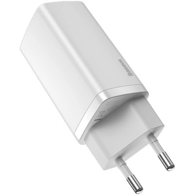 МЗП блочок Baseus GaN2 Lite Quick Charger C+U 65W (CCGAN2L-B02) White