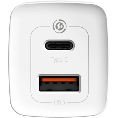 МЗП блочок Baseus GaN2 Lite Quick Charger C+U 65W (CCGAN2L-B02) White