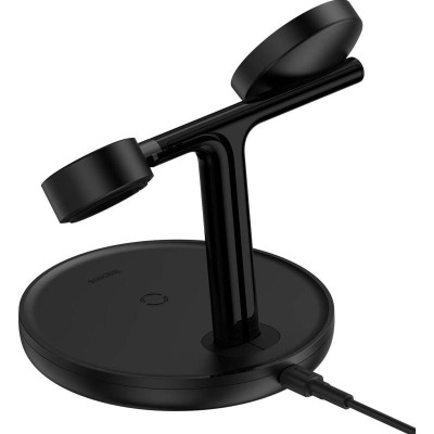 БЗП Baseus Swan 3in1 Magnetic Wireless Charger 20W (WXTE000101) black