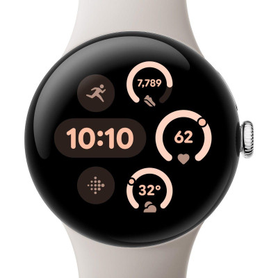 Smart Watch Google Pixel Watch 3 41mm Bluetooth / WiFi Polished Silver/Porcelain Band Global