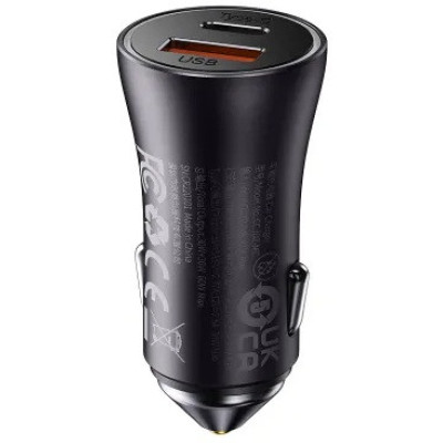 АЗП блочок Baseus Golden Contactor Max USB 60W Black (CGJM000113)