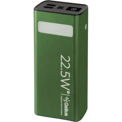 Power Bank Gelius Lightstone GP-PB300 30000mAh 22.5W QC/PD Green