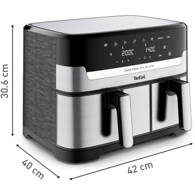 Мультипіч (аерофритюрниця) Tefal Dual Easy Fry&Grill Air Fryer EY905D10 UA