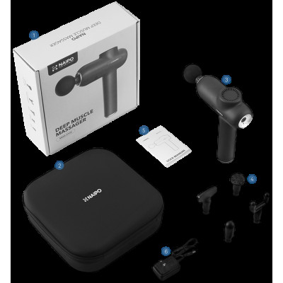 Масажер перкусійний ручний NAIPO Massage Gun MGG-2103 для тіла без підігріву UA
