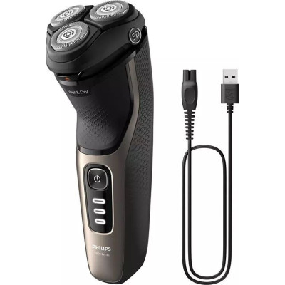 Електробритва Philips Shaver Series 3000 S3242/12 Black/Gold UA