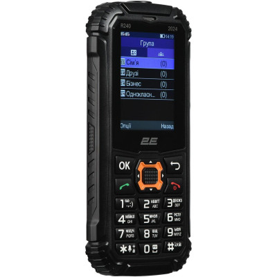 Телефон 2E R240 (2025) Black UA UCRF