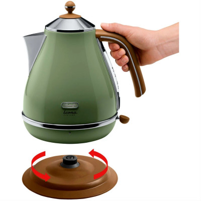 Електрочайник Delonghi KBOV2001.GR Icona Vintage Green UA Електрочайник Delonghi KBOV2001.GR Icona Vintage Green UA
