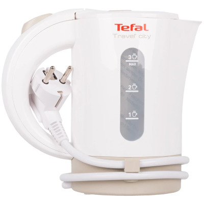 Електрочайник дорожній Tefal KO120130 White/Beige UA Електрочайник дорожній Tefal KO120130 White/Beige UA