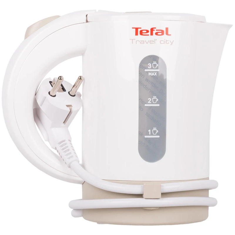 Електрочайник дорожній Tefal KO120130 White/Beige UA Електрочайник дорожній Tefal KO120130 White/Beige UA