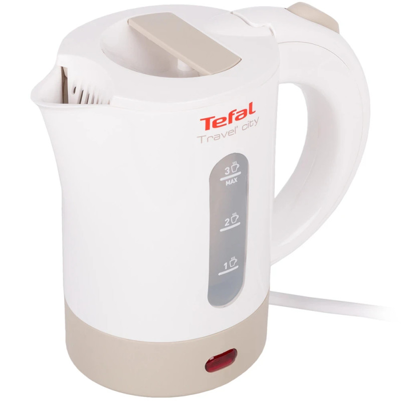 Електрочайник дорожній Tefal KO120130 White/Beige UA Електрочайник дорожній Tefal KO120130 White/Beige UA
