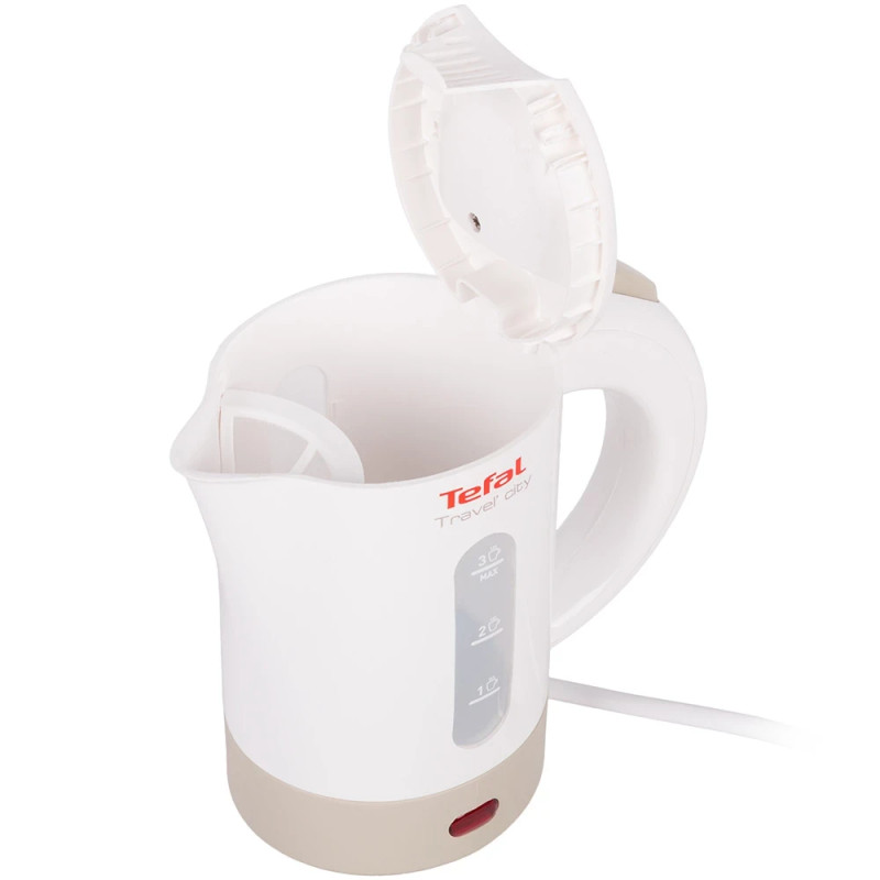 Електрочайник дорожній Tefal KO120130 White/Beige UA Електрочайник дорожній Tefal KO120130 White/Beige UA