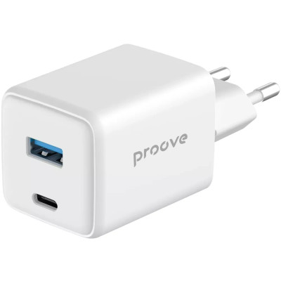 МЗП блочок 45W USB-A/USB-C Pocket GaN White Proove (WCPG45110002) UA