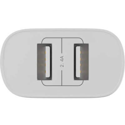 МЗП блочок 12W 2USB-A 12WAC white Globex UA UCRF