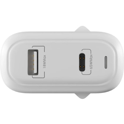 МЗП блочок 65W GaN USB-A/USB-C GaN65WAC white Globex UA UCRF МЗП блочок 65W GaN USB-A/USB-C GaN65WAC white Globex UA UCRF