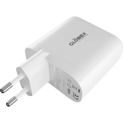 МЗП блочок 65W GaN USB-A/USB-C GaN65WAC white Globex UA UCRF МЗП блочок 65W GaN USB-A/USB-C GaN65WAC white Globex UA UCRF