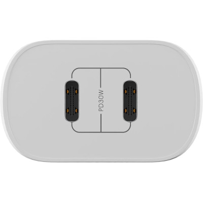 МЗП блочок 30W 2USB-C 30WCC white Globex UA UCRF