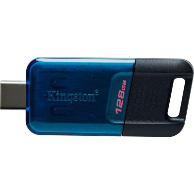 USB Flash 128GB 3.2 Kingston DT80M Type C black/blue
