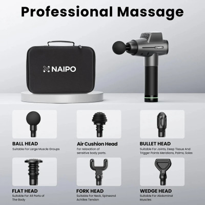 Масажер перкусійний ручний для тіла NAIPO NPMGUN-006 UA