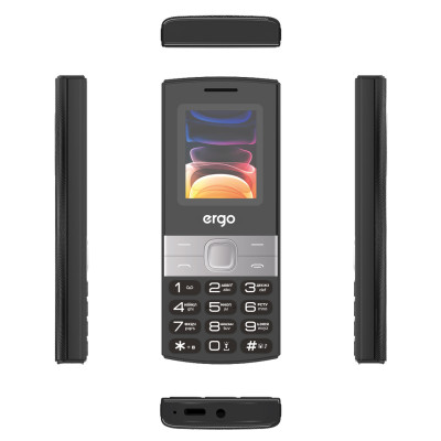 Телефон ERGO B185 DS Black UA UCRF