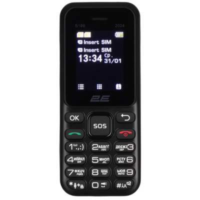 Телефон 2E S180 DualSim Black UA UCRF