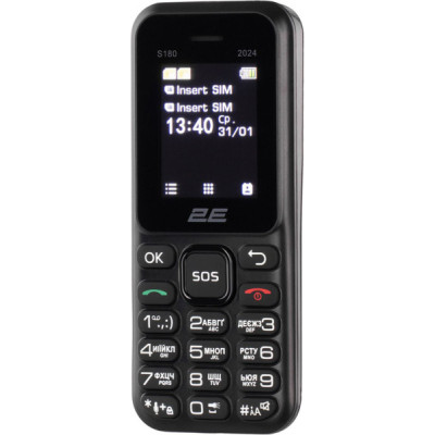 Телефон 2E S180 DualSim Black UA UCRF