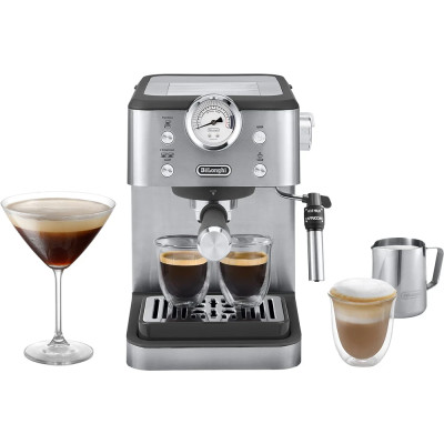 Кавоварка ріжкова еспресо Delonghi Linea Classic EM450.M Stainless steel UA