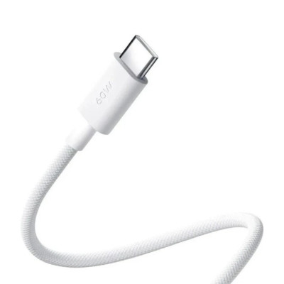 Кабель Xiaomi Braided Type C to Type C 60W 3A (BHR0878GL) white 1m UA