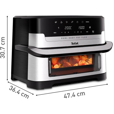 Мультипіч Tefal Dual Easy Fry Flex EY922DE0 Black/Stainless Steel UA