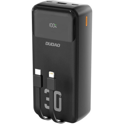 Power Bank Dudao K15Max 30000mAh 22.5W PD LED 2 in 1 Black UA