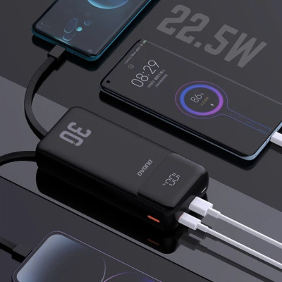 Power Bank Dudao K15Max 30000mAh 22.5W PD LED 2 in 1 Black UA Power Bank Dudao K15Max 30000mAh 22.5W PD LED 2 in 1 Black UA