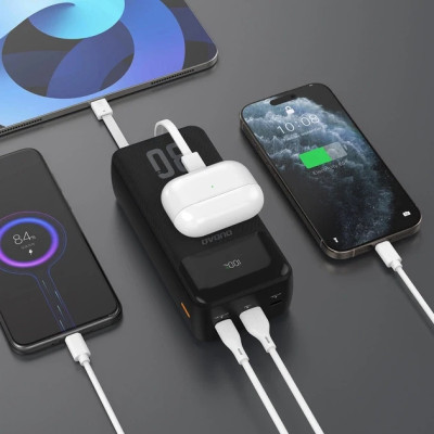 Power Bank Dudao K15Max 30000mAh 22.5W PD LED 2 in 1 Black UA Power Bank Dudao K15Max 30000mAh 22.5W PD LED 2 in 1 Black UA
