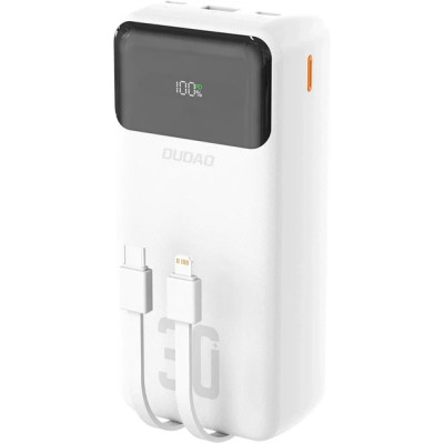 Power Bank Dudao K15Max 30000mAh 22.5W PD LED 2 in 1 White UA