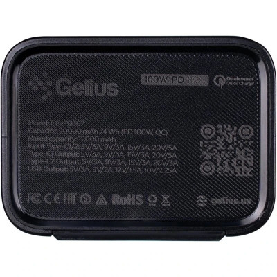 Power Bank Gelius GT GP-PB307 20000mAh 100W QC/PD Black Power Bank Gelius GT GP-PB307 20000mAh 100W QC/PD Black