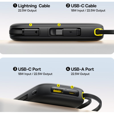 Power Bank Baseus EnerFill FC31 Qpow 3 20000mAh 45W (E0028D00) Black UA