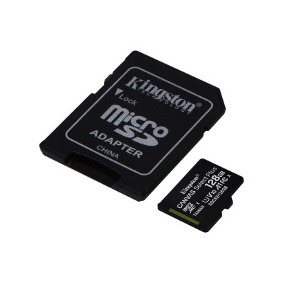 Micro SD 128GB/10 class R150Mb/s U1 V10 A1 Canvas Select Plus Kingston+ Adapter (SDCS3/128GB)
