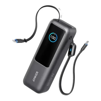 Power Bank Anker 25000mAh 165W PD Built-In Double USB-C Cables Black (A1695H11) UA