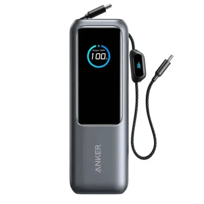 Power Bank Anker 25000mAh 165W PD Built-In Double USB-C Cables Black (A1695H11) UA