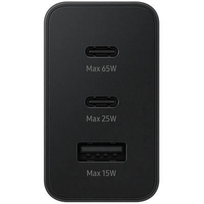 МЗП блочок Samsung 65W Trio PD PPS USB-A/2USB-C (EP-T6530NBEGEU) black UA
