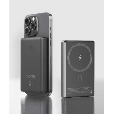 Power Bank Sigma X-power SI10A7QL-MAG 10000mAh 20W/15W Wireless gray UA