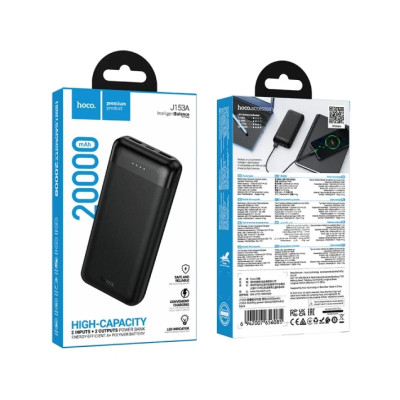 Power Bank Hoco J153A 20000mAh 2USB-A/USB-C black LED UA