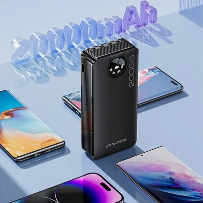 Power Bank Awei P134K 20000mAh 4 in 1 Black UA