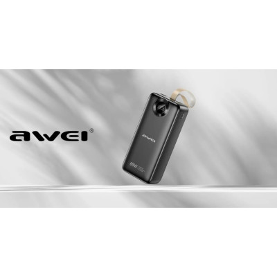 Power Bank Awei PA-34 30000mAh PD 65W LED Black UA