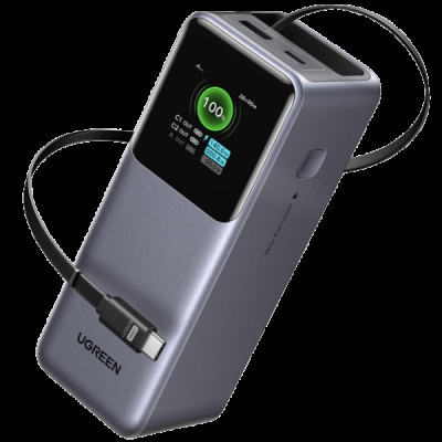 Power Bank Ugreen Nexode PB726 20000mah 165W Retractable Cable LED Gray (55987B) UA