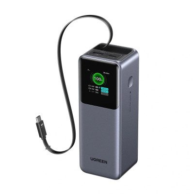 Power Bank Ugreen Nexode PB726 20000mah 165W Retractable Cable LED Gray (55987B) UA Power Bank Ugreen Nexode PB726 20000mah 165W Retractable Cable LED Gray (55987B) UA