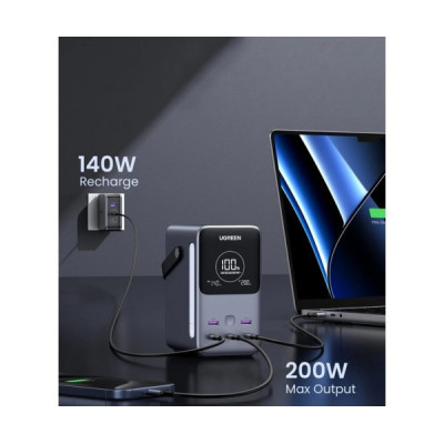 Power Bank Ugreen Nexode PB770 48000mAh 300W Gray (25286) (ліхтар) UA