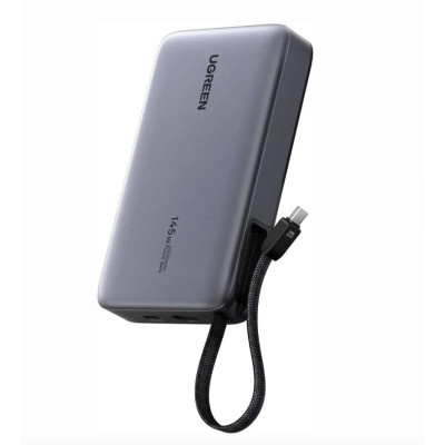 Power Bank Ugreen PB551 20000mah 145W Built-In USB-C Cable LED Gray (55992B) UA