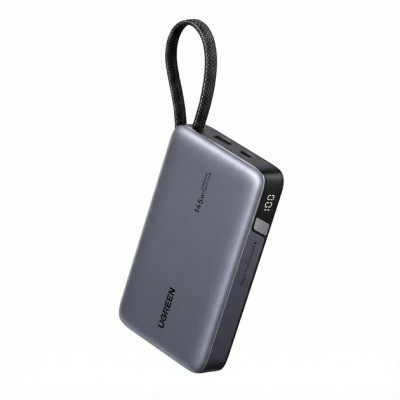 Power Bank Ugreen PB551 20000mah 145W Built-In USB-C Cable LED Gray (55992B) UA