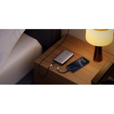Power Bank Ugreen PB551 20000mah 145W Built-In USB-C Cable LED Gray (55992B) UA